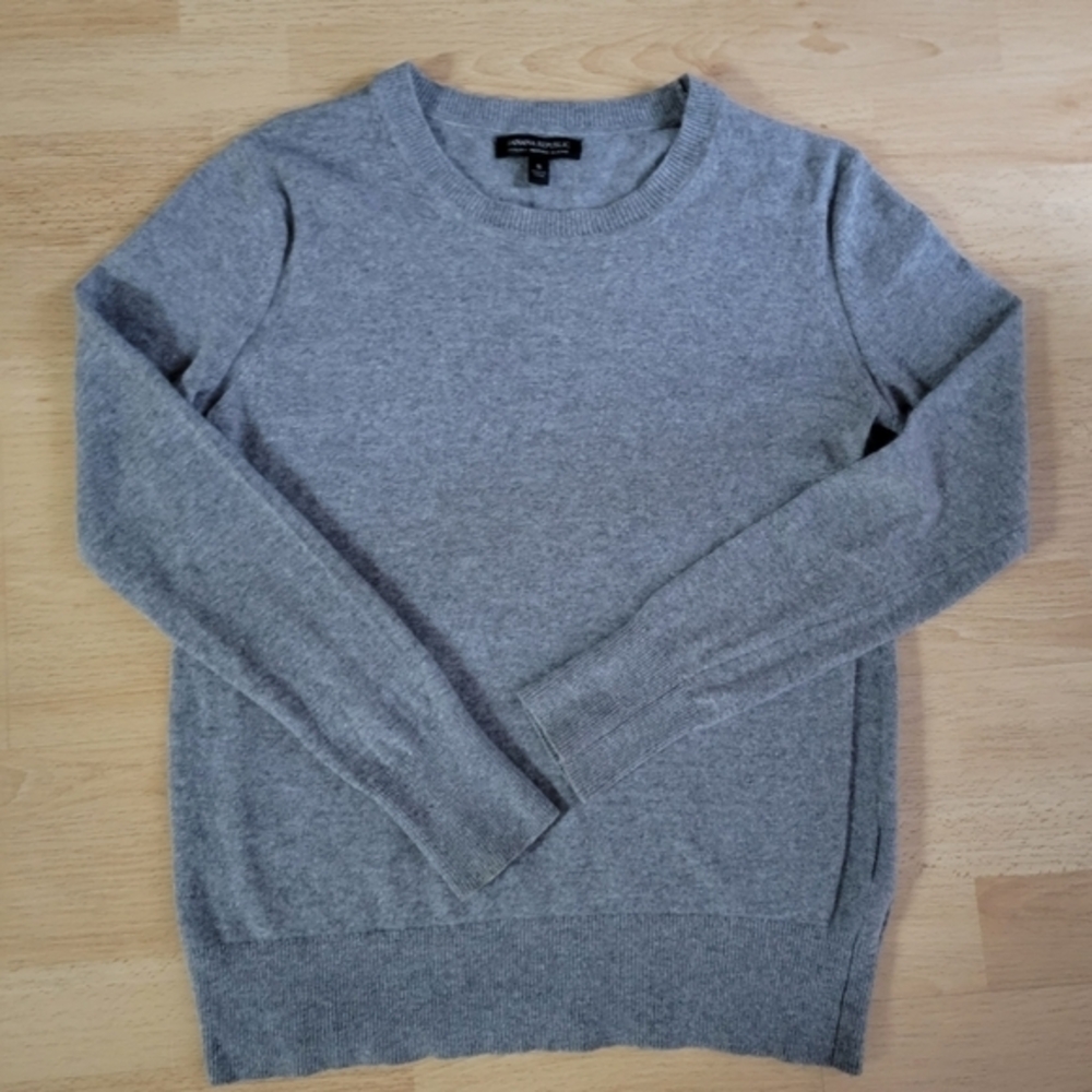 Banana Republic Italian Merino Blend Crewneck Sweater Gray Size‎ S